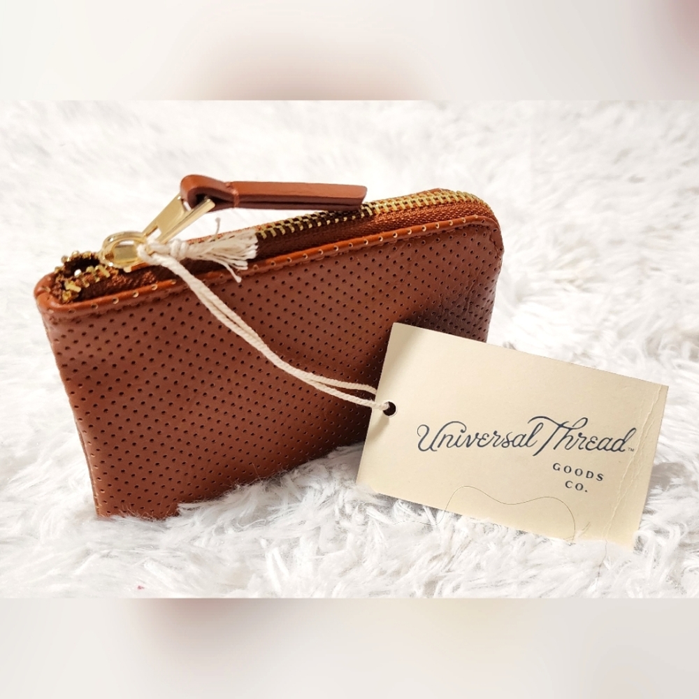 Universal Thread Goods Co. Brown Wallet Zipper Pouch Faux-Leather Card Holder - Picture 5 of 5